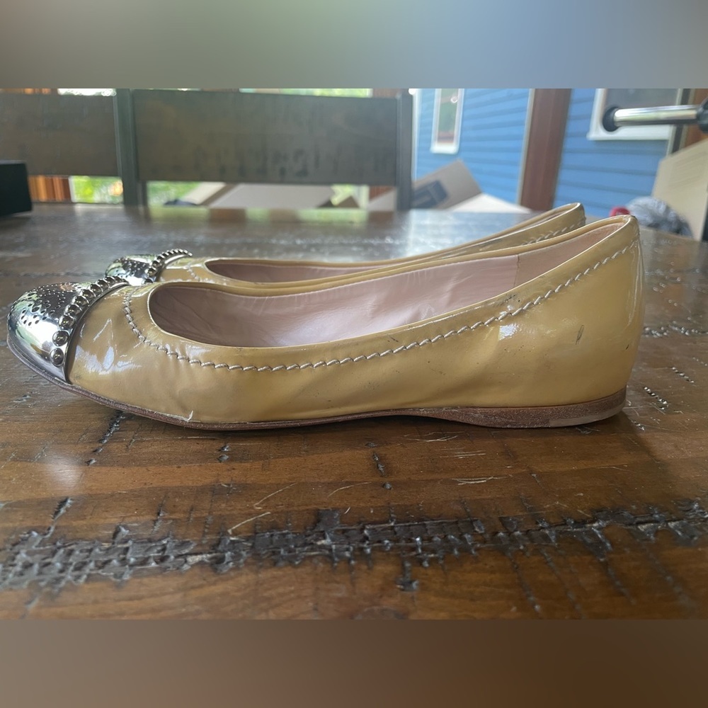Miu Miu flats (US size 5) with Metal Toe Cap - Picture 7 of 12
